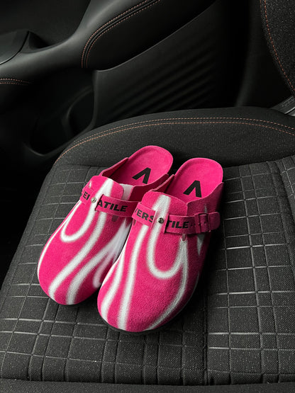 PINK FLAME CLOGS