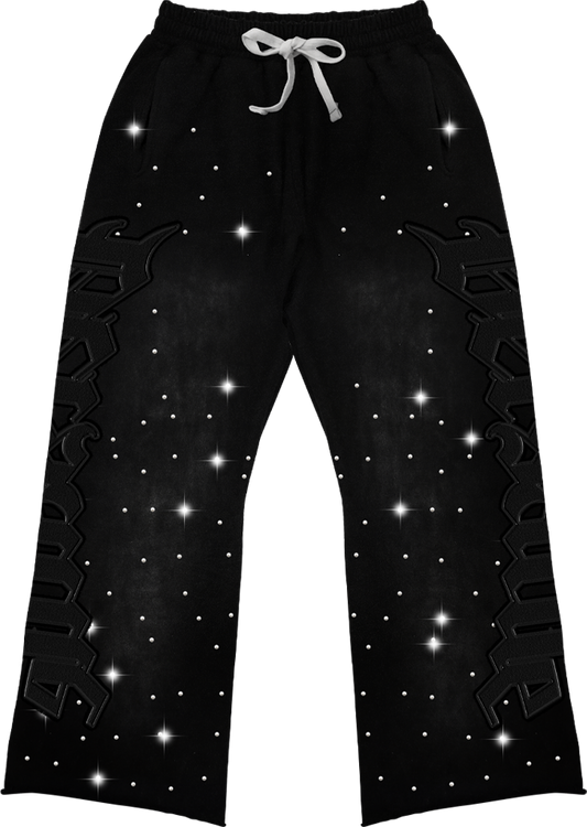 BLACK BLING SWEATPANTS