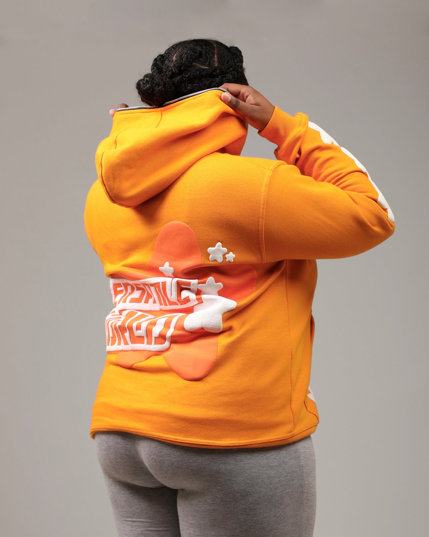 ORANGE STAR FULL ZIP UP HOODIE