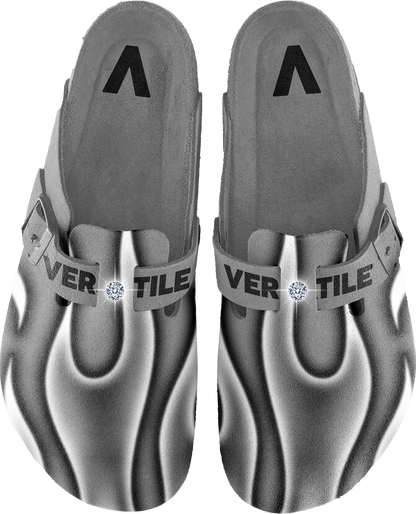 GREY FLAME CLOGS