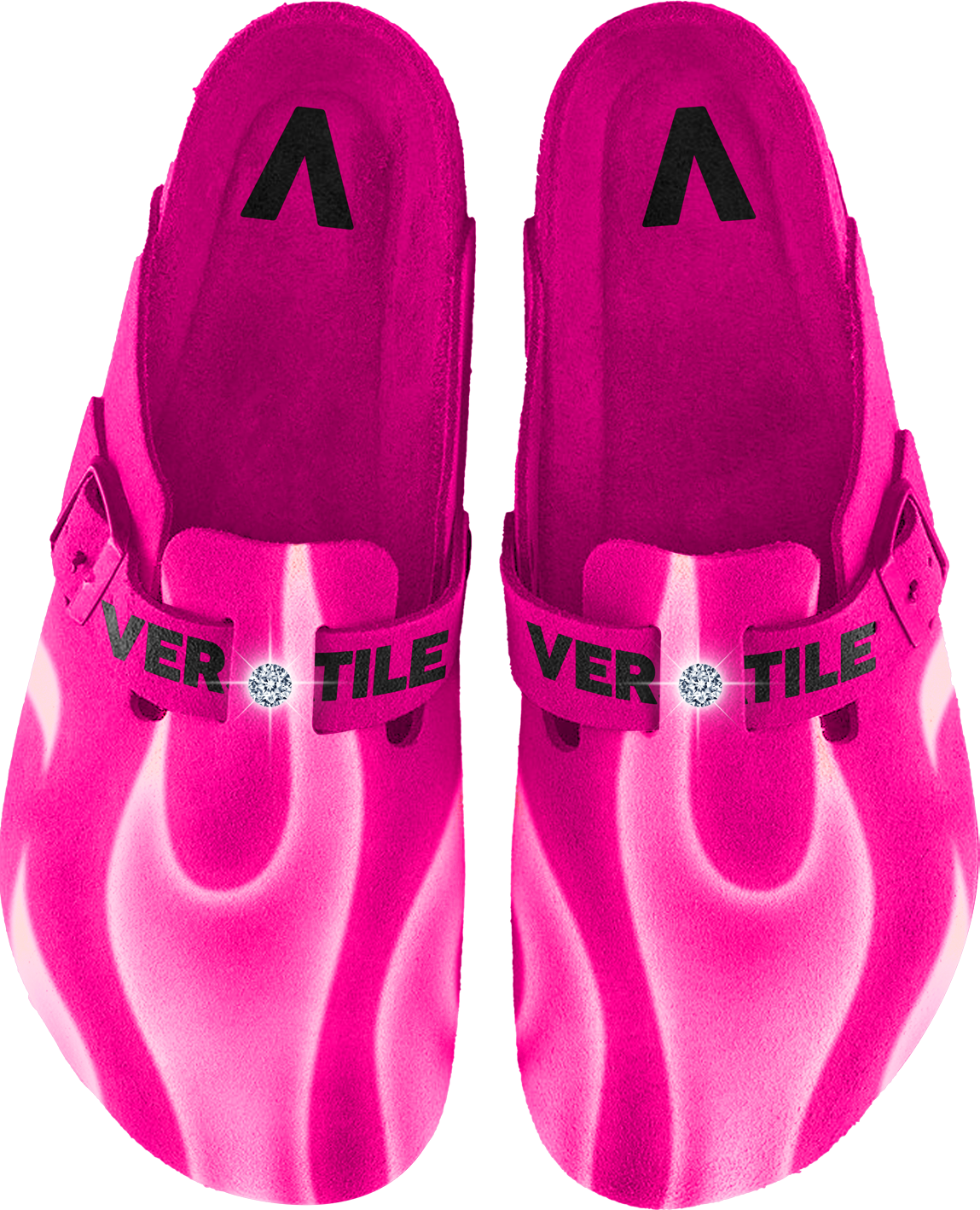 PINK FLAME CLOGS