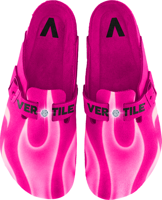 PINK FLAME CLOGS