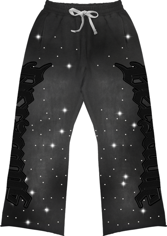 GREY BLING SWEATPANTS