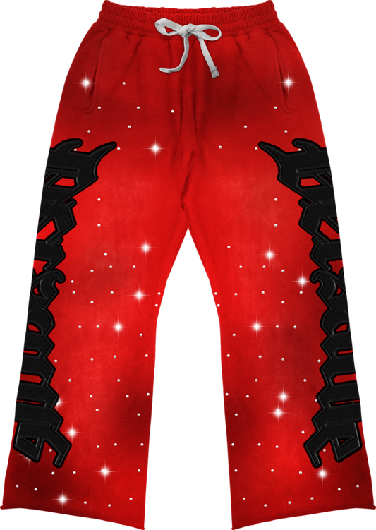 RED BLING SWEATPANTS