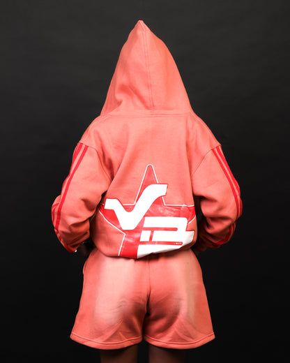 PEACHY RED VERSATILE HOODIE