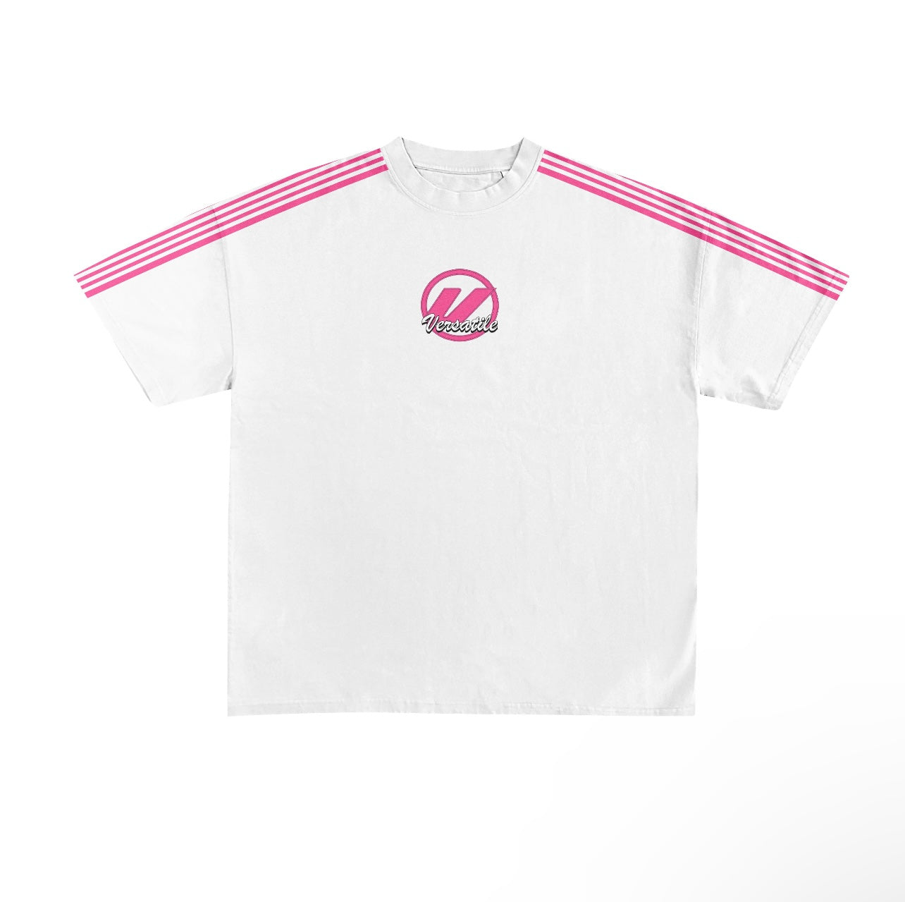 ON HAND WHITE VERSATILE LOGO TEE