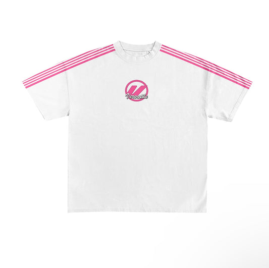 ON HAND WHITE VERSATILE LOGO TEE