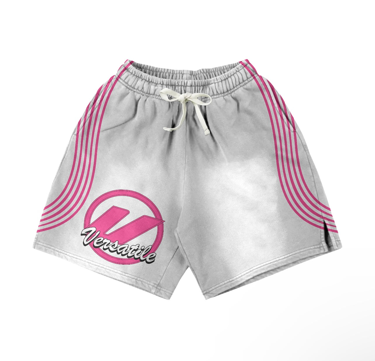 ON HAND WHITE VERSATILE LOGO SHORTS